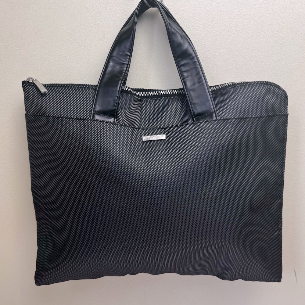 Giorgio Armani Parfums NEW Tech Briefcase iPad Folio Bag Nylon Pocket Zip Logo